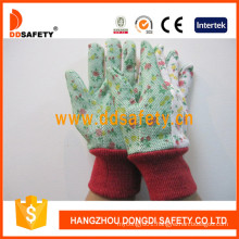 Garden Gloves with Flower Cotton Back Dgs304
